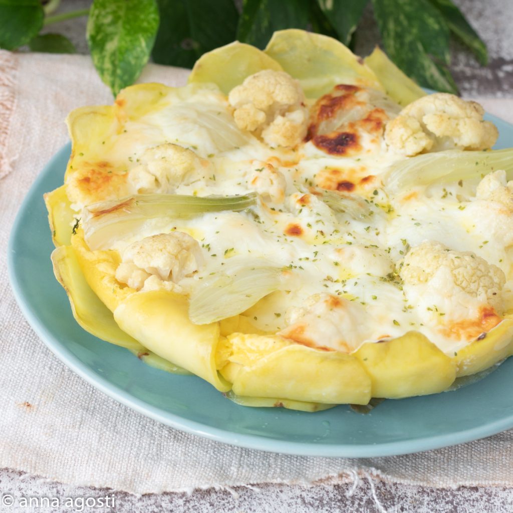 Pastel de patatas y verduras