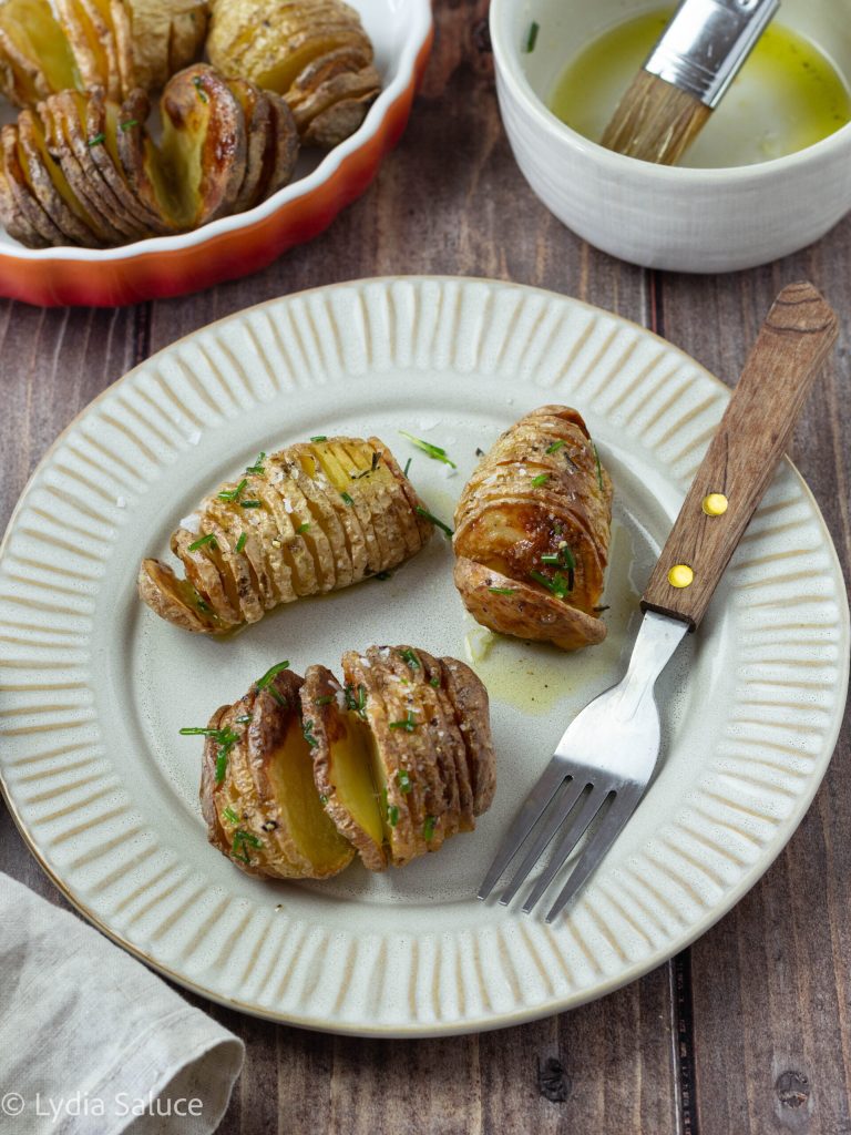Patatas Hasselback en freidora de aire