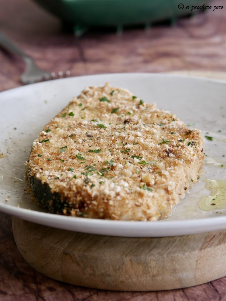 Pez espada empanado al horno con limón