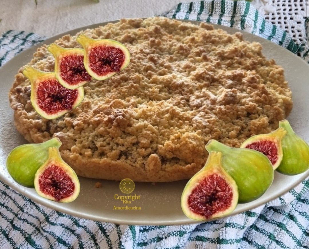 Desmenuzada con puré de higos