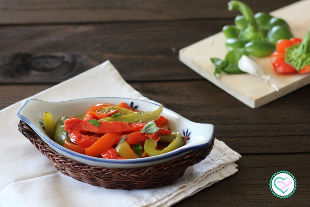 Pimientos en sartén