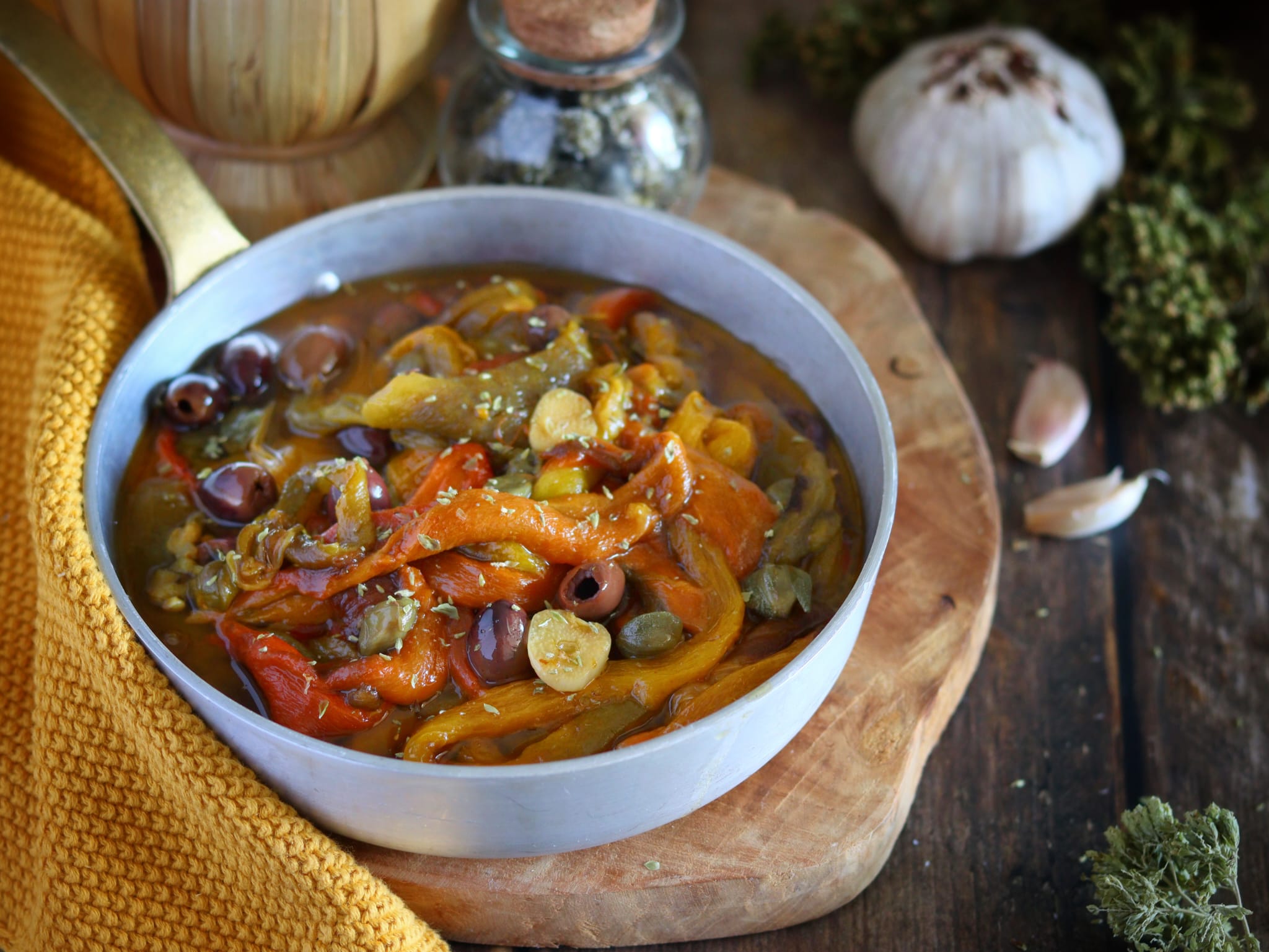 Pimientos en sartén