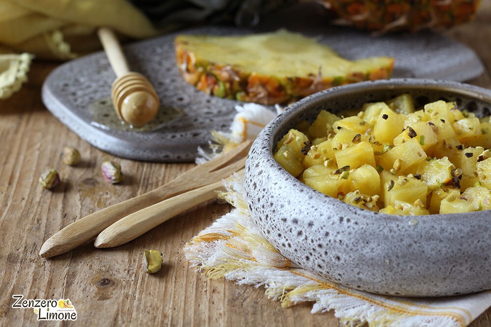 Piña con miel