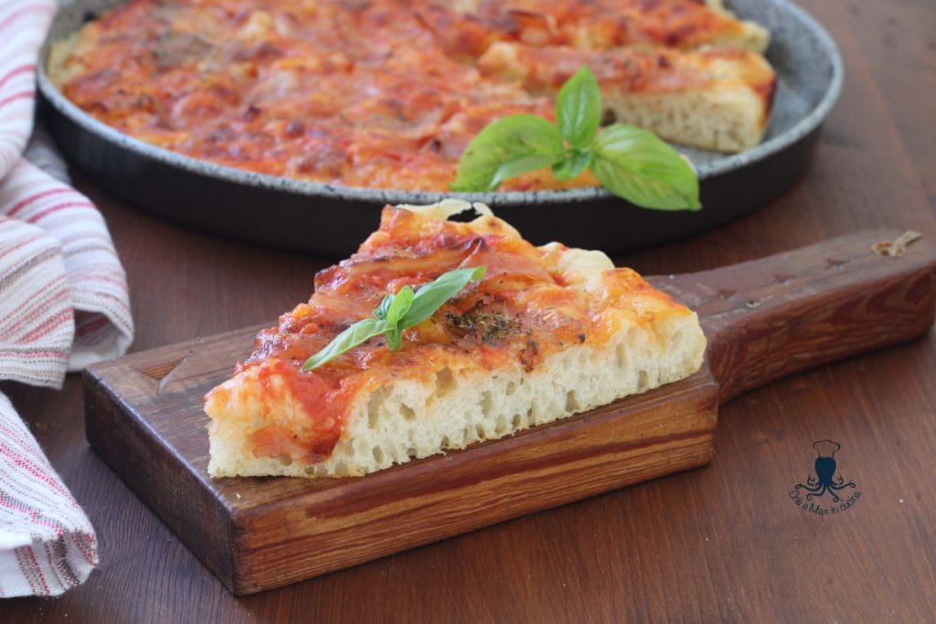 Pizza con jamón