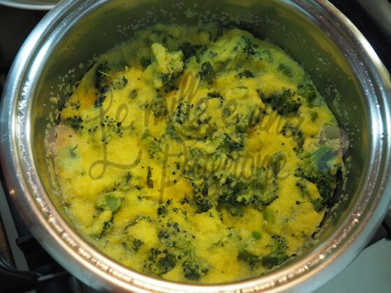 Polenta con brócoli