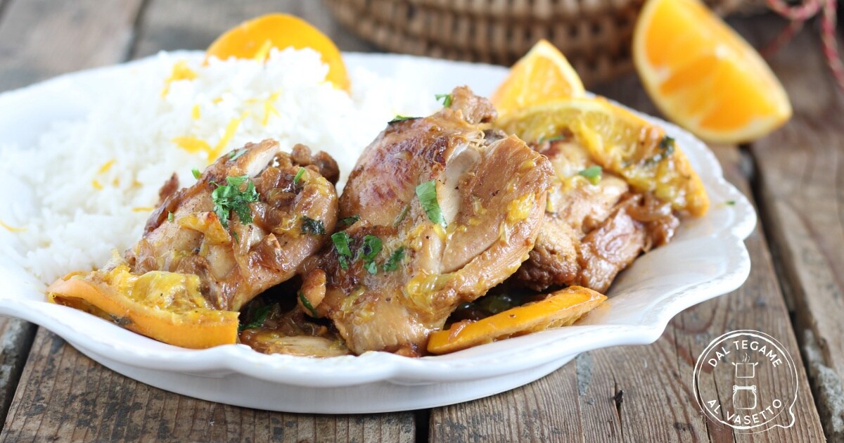 Pollo a la naranja en multicooker
