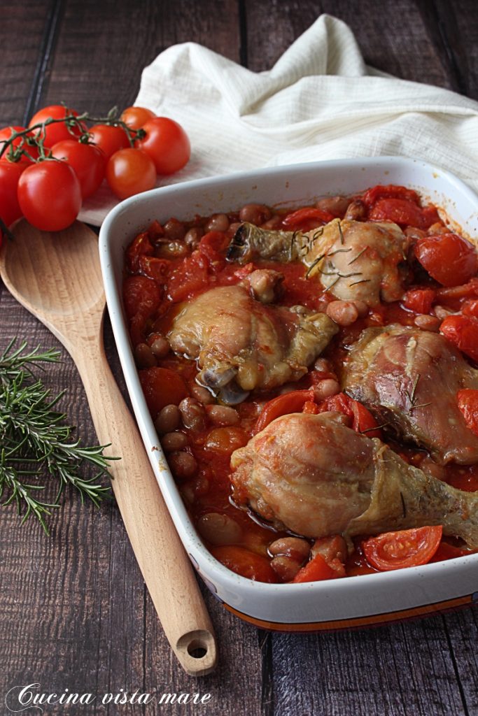 Pollo con judías Cocina vista al mar