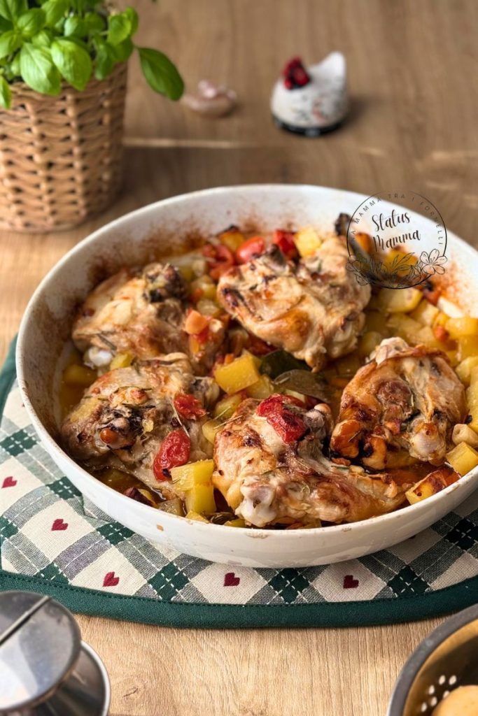 Pollo y Patatas al Horno Sabroso