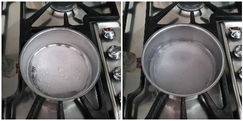 preparación jarabe de azúcar
