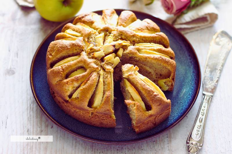 Tarta de manzana integral sin azúcar