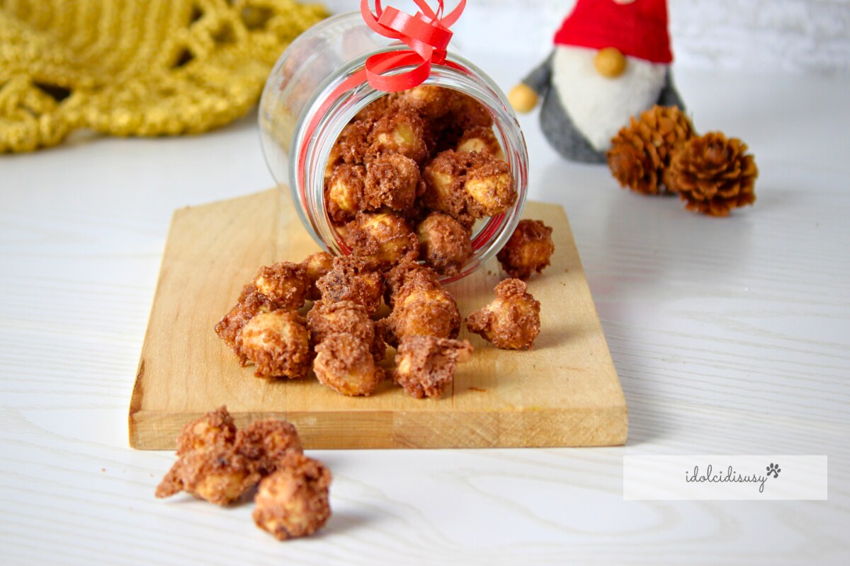 Avellanas garrapiñadas con cacao