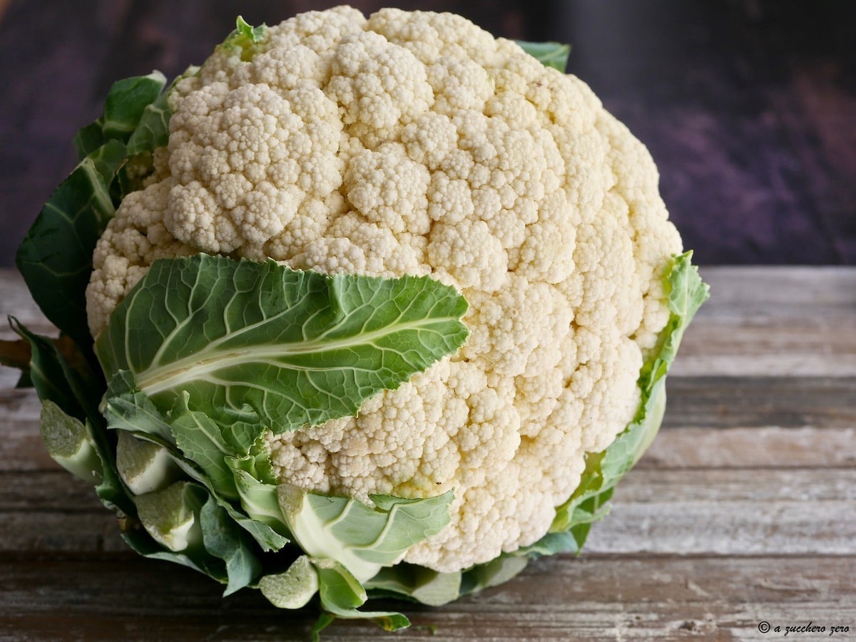 Puntas de coliflor cocido