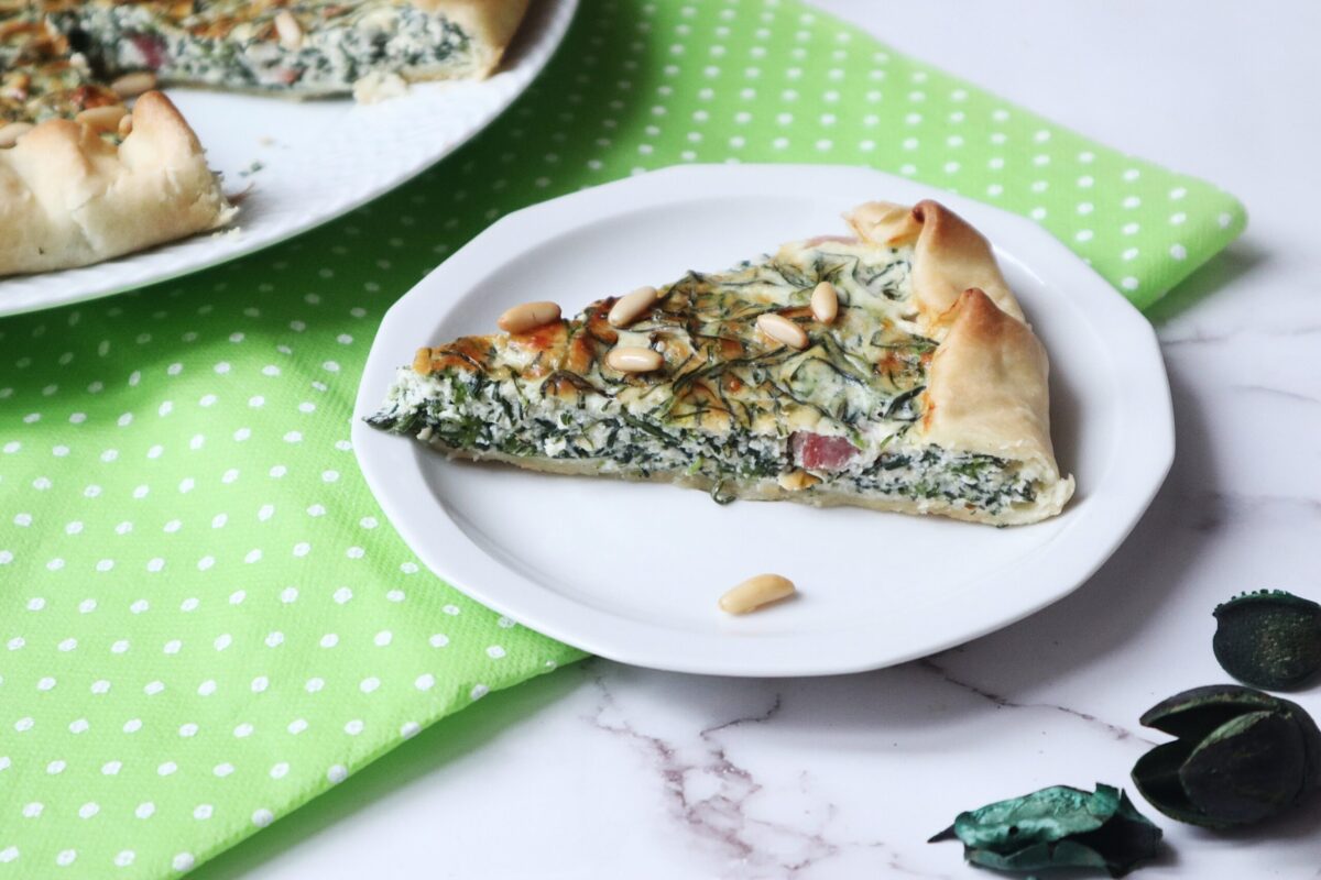 Quiche con requesón y agretti