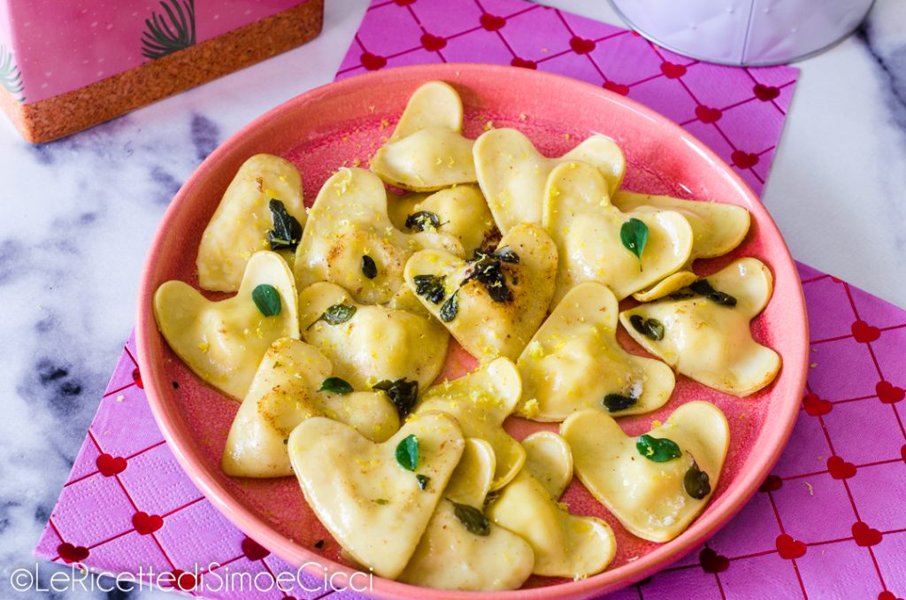Ravioli en forma de corazón