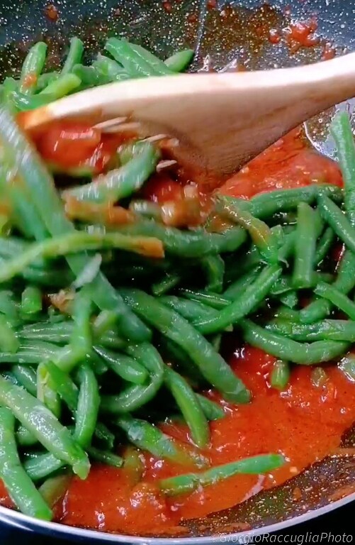 judías verdes con tomate