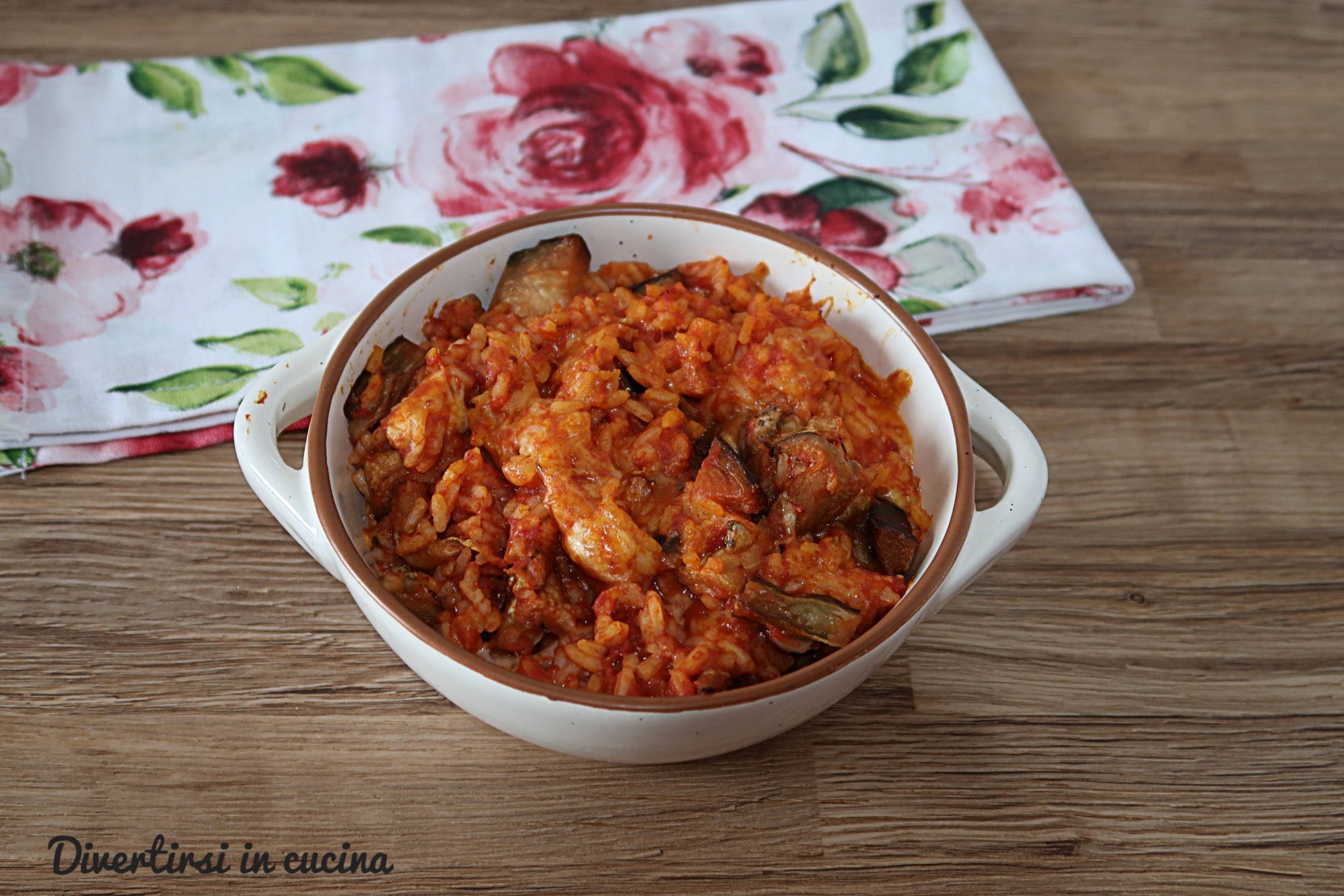 Risotto a la pizzaiola en freidora de aire