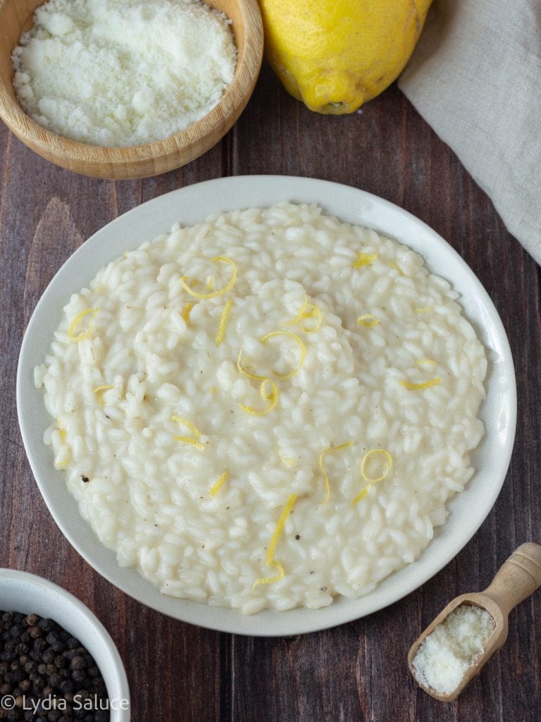 Risotto al limón y pecorino