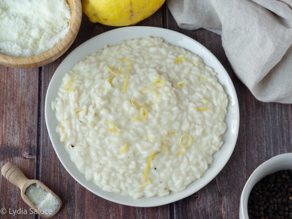 Risotto al limón y pecorino