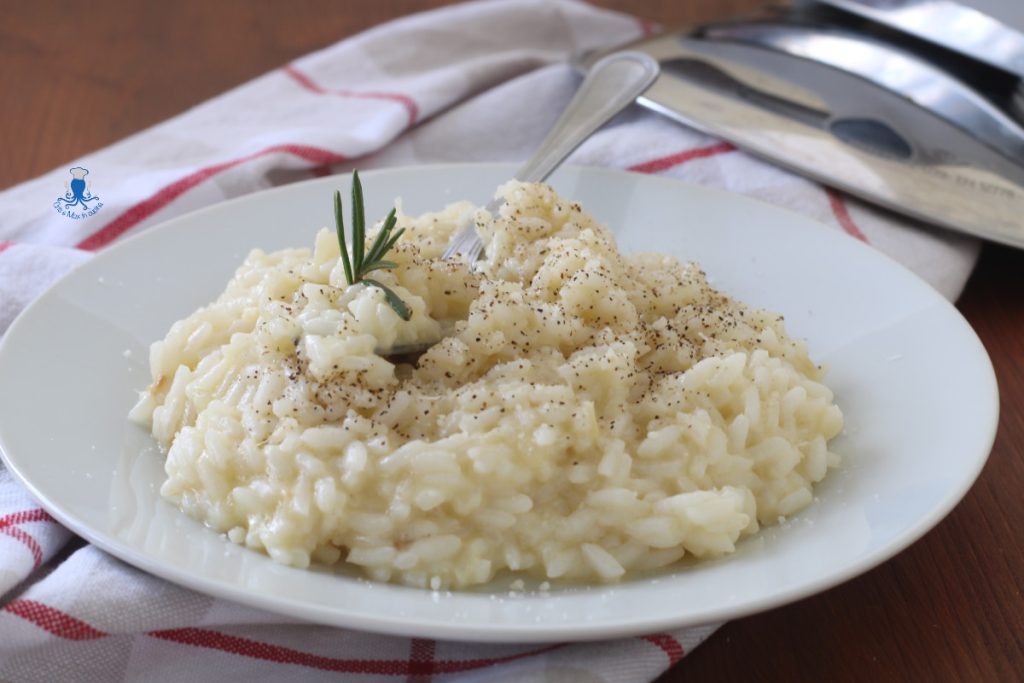 Risotto al parmesano en olla a presión