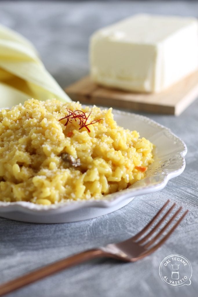 Risotto milanés con olla instantánea