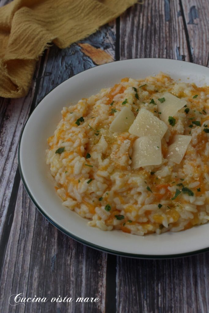 Risotto de calabaza y parmesano Cocina vista al mar