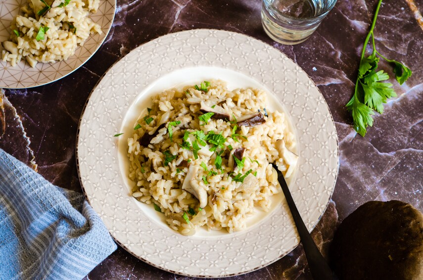 Risotto con setas porcini