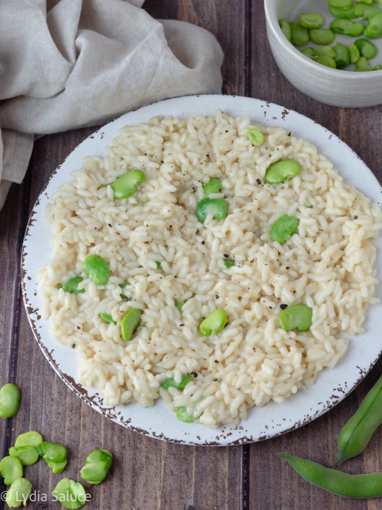 Risotto habas y pecorino