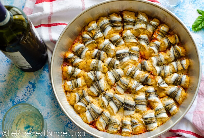 Rollitos de boquerones al horno