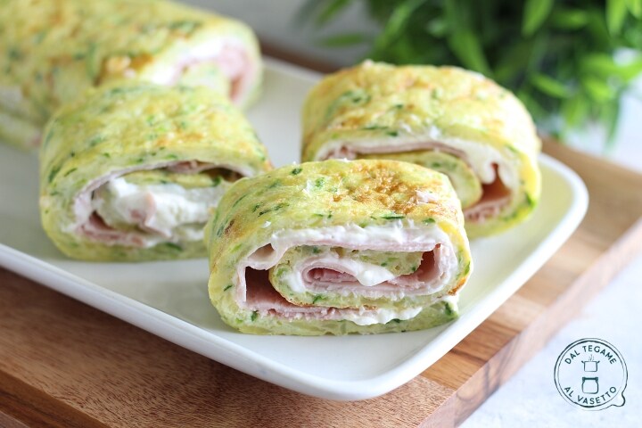 Rollo de calabacín en microondas
