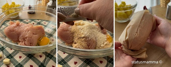 Procedimiento para Preparar el Rollo de Pollo y Patatas 1