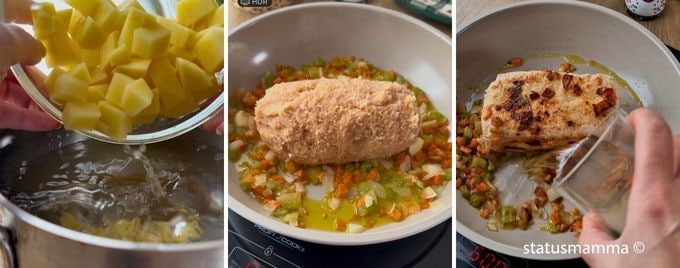 Procedimiento para Preparar el Rollo de Pollo y Patatas 2