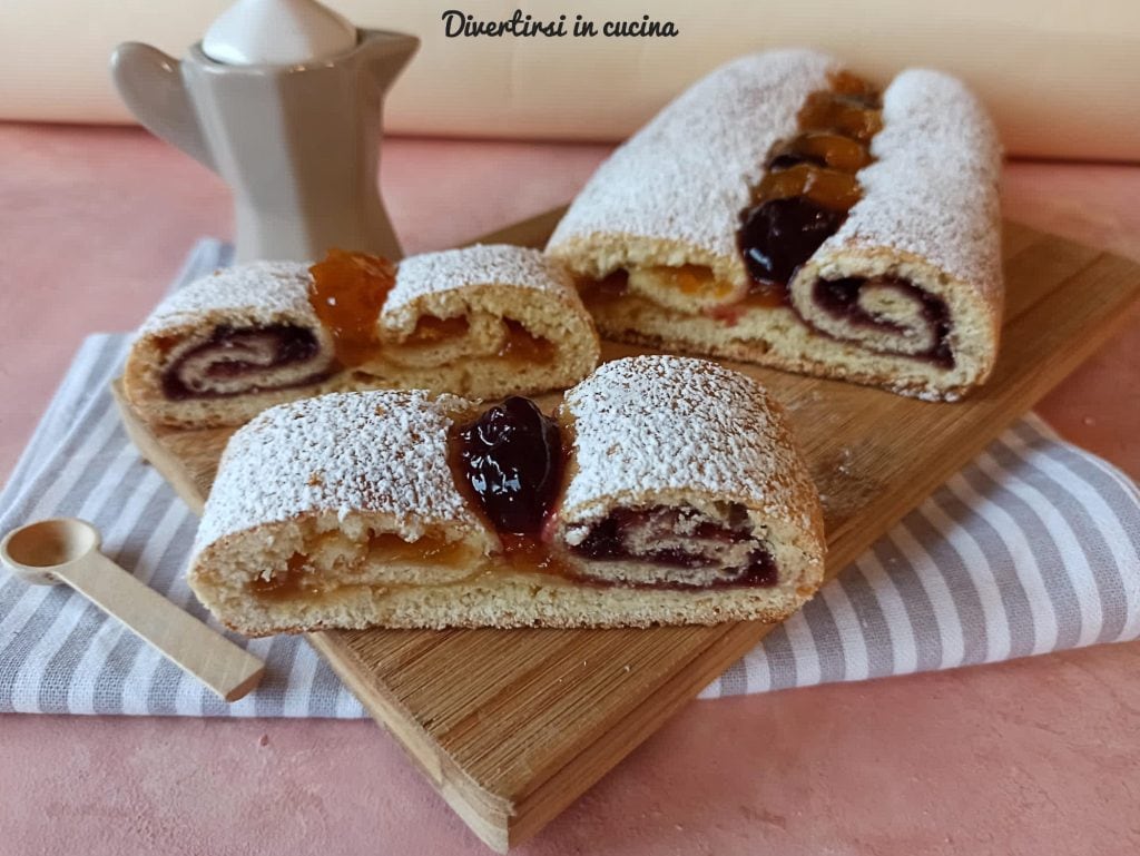Rollo de masa quebrada bicolor