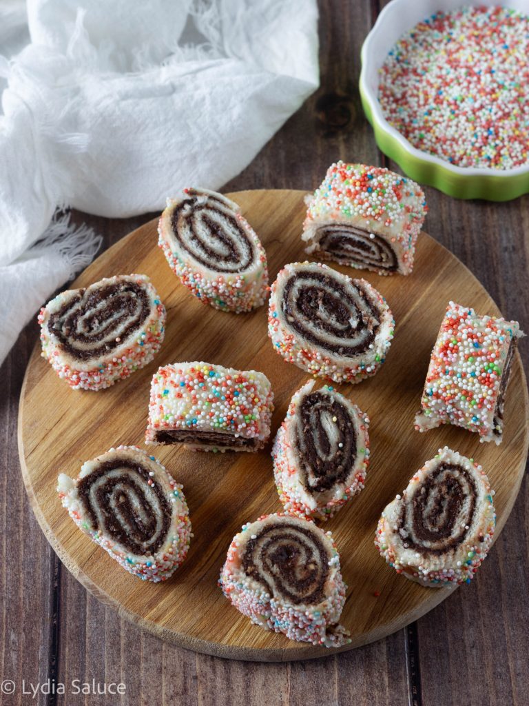 Rollos de chocolate sin cocción