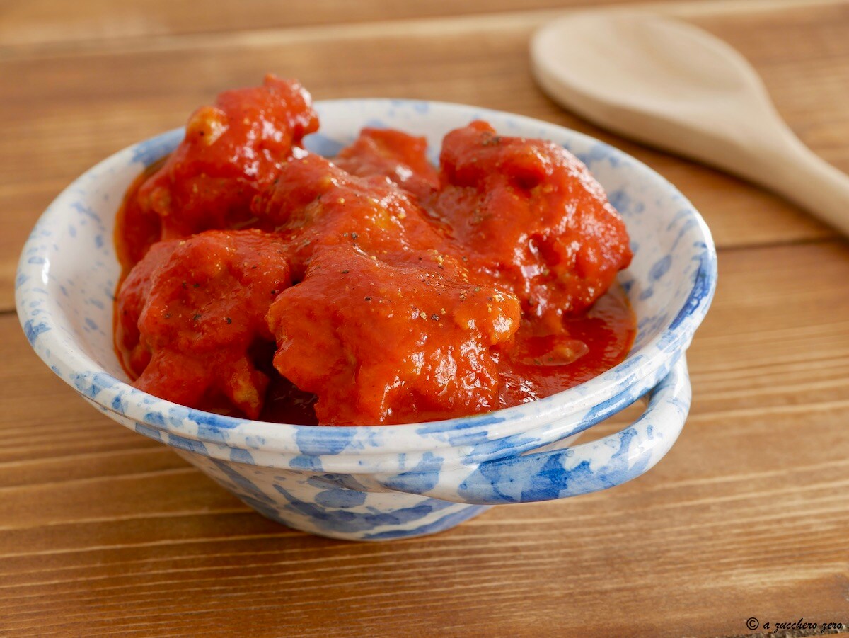 Salsa con salchicha desgrasada
