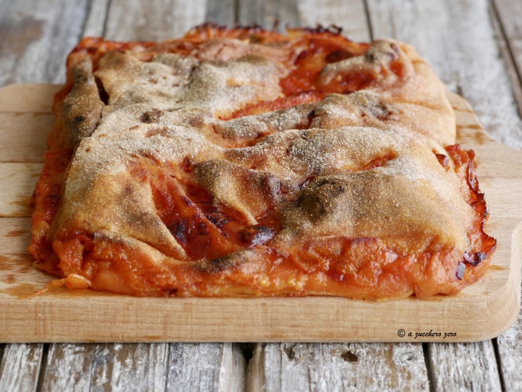 Scacce ragusanas integrales tomate y queso entera