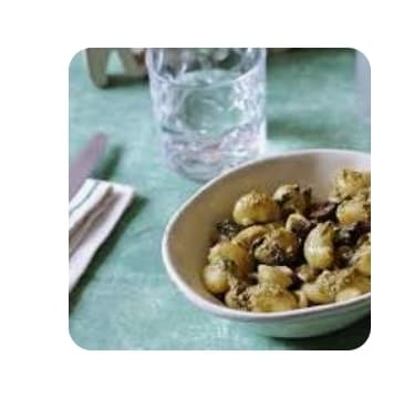 PIPE RIGATE A LA BOSCAIOLA CON PESTO