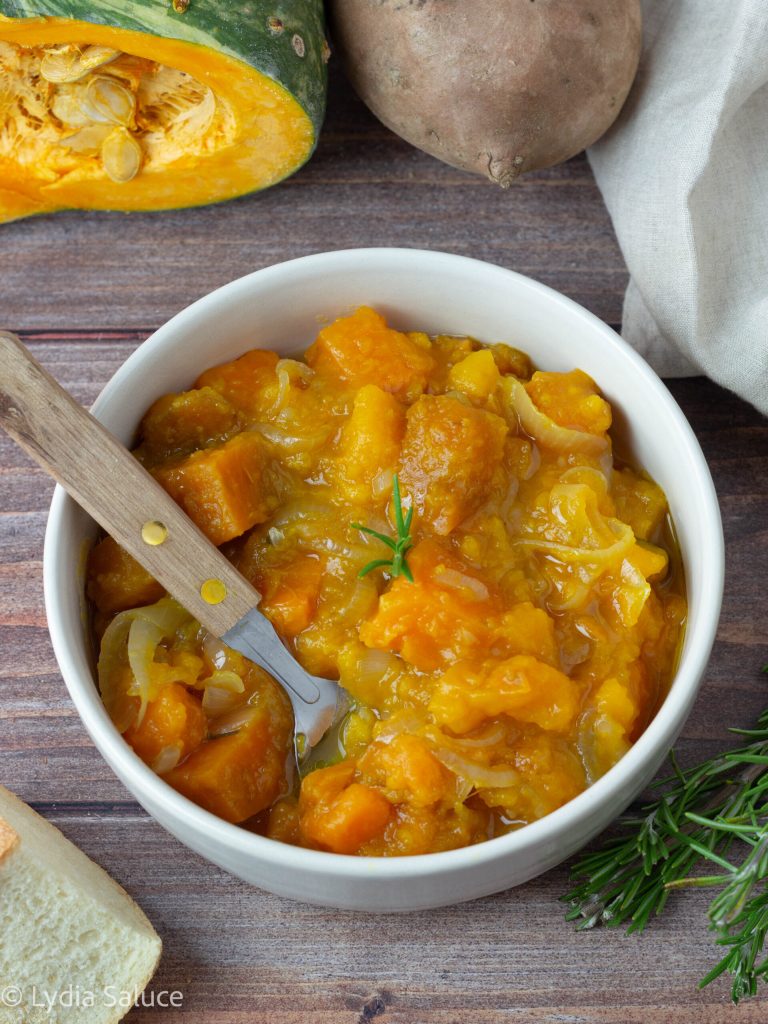 Sopa de calabaza y batatas