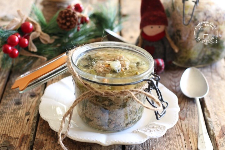 Sopa maridada en vasococción