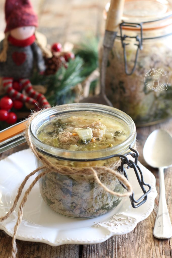 Sopa maridada en vasococción