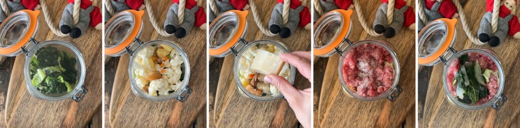Sopa maridada en vasococción