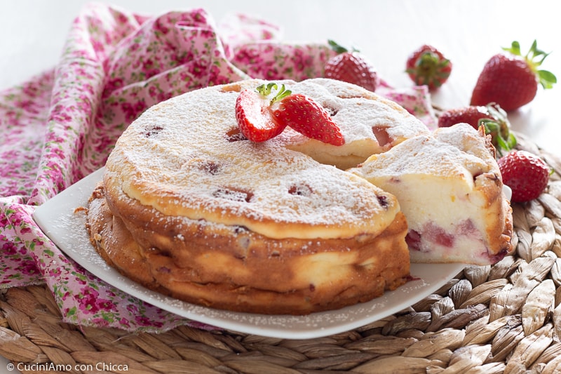 TARTA DE RICOTTA Y FRESAS receta facilísima