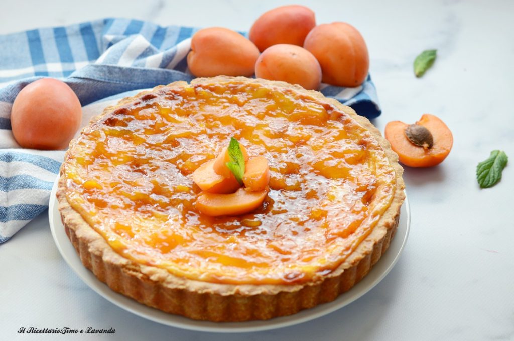 tarta de mascarpone y albaricoques