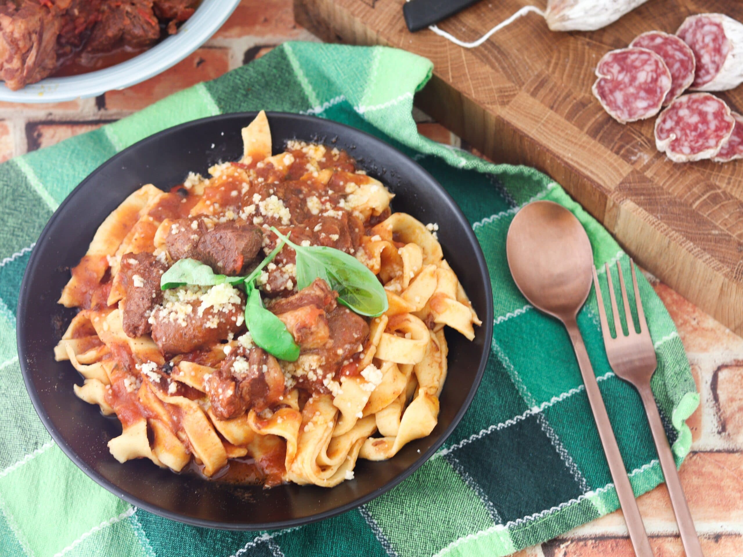 Tagliatelle al ragú calabrés