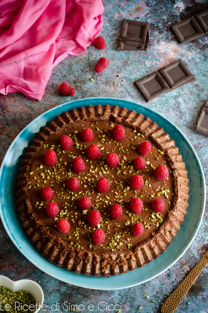 Tarta Lindt de chocolate y frambuesas