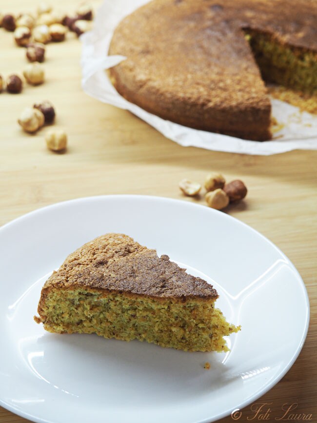 Tarta de avellanas sin levadura