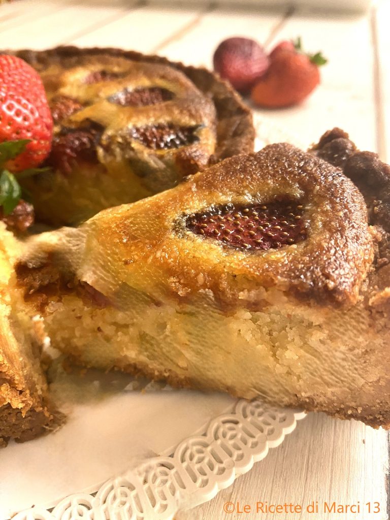 Tarta de fresas con crema frangipane