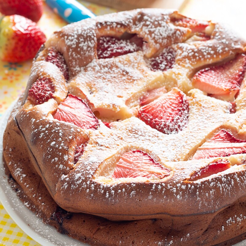 Tarta de fresas y mascarpone