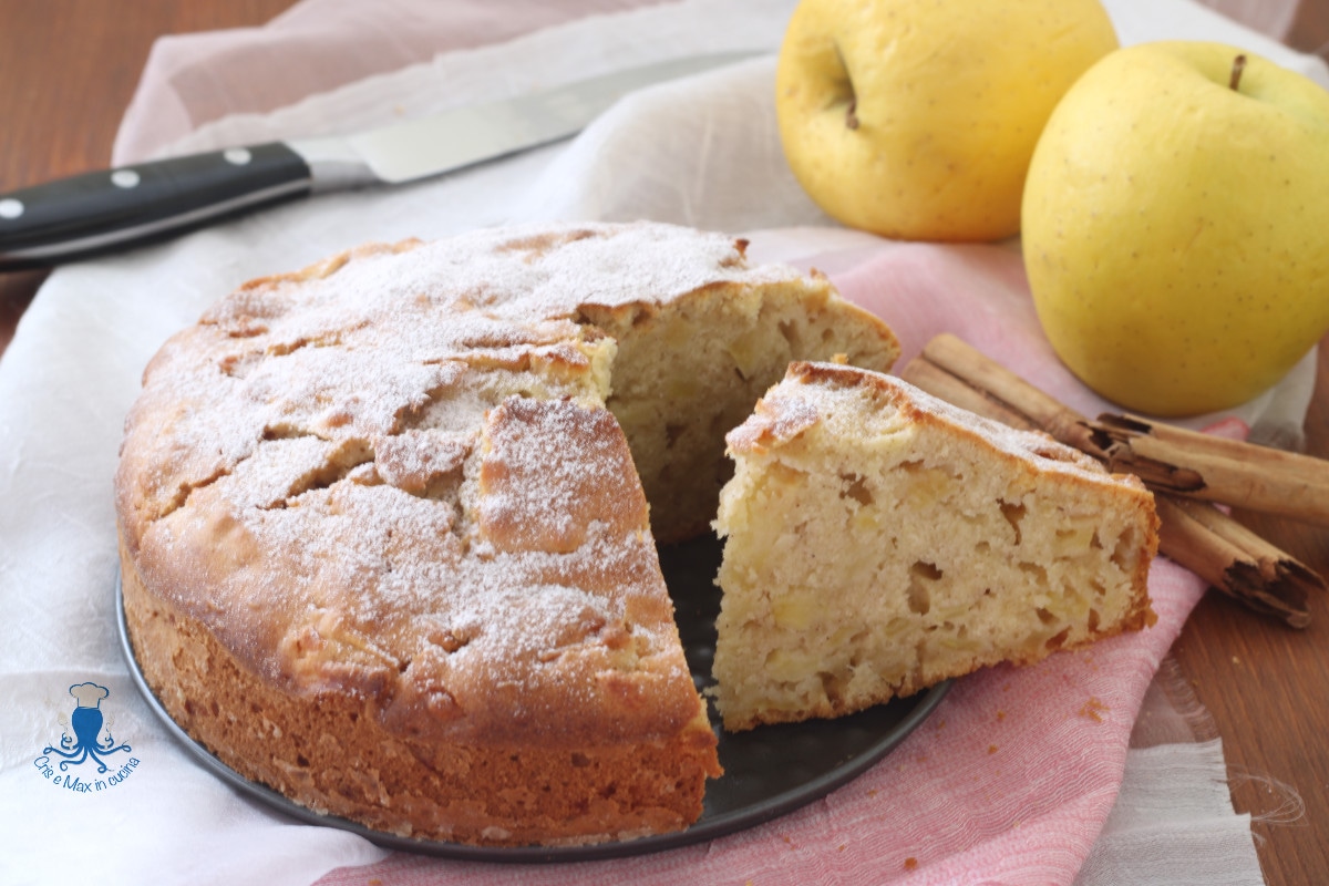 Tarta de manzana con especias, sin mantequilla