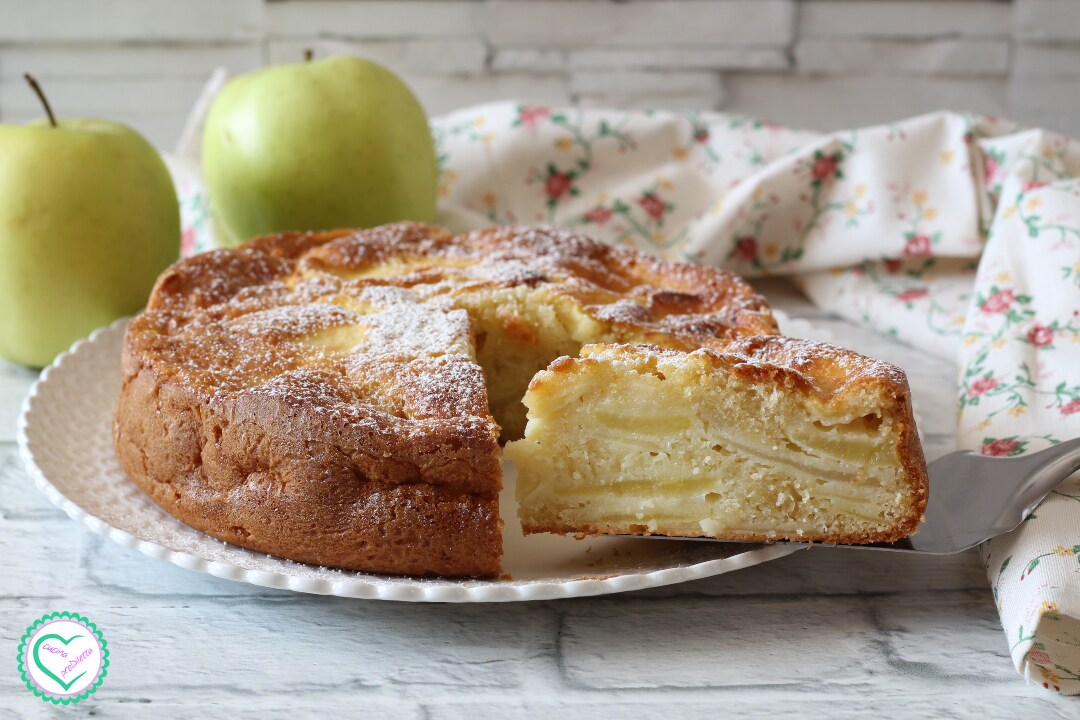 Tarta de manzana fácil, con muchas manzanas