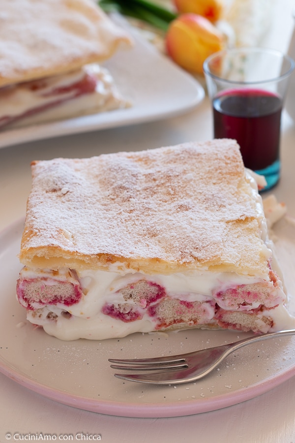 Tarta diplomática con bizcochos de soletilla